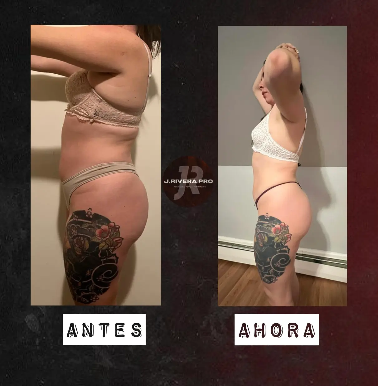 Antes y después de un cliente de J Rivera Pro